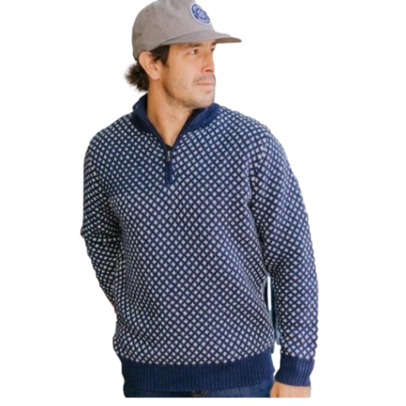 Long wharf supply co mens Edgartown quarter zip up sweater size Xlarge . - Picture 1 of 8